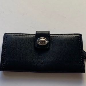 Coach black leather wallet